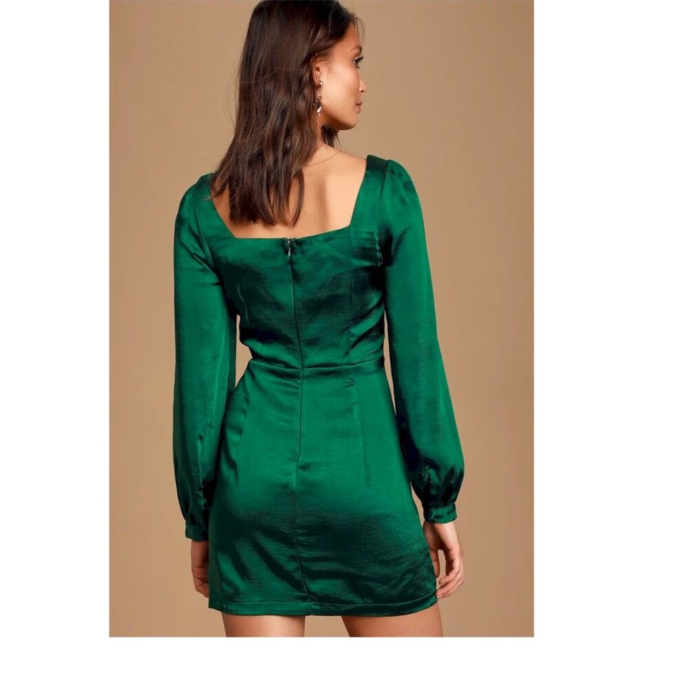 Lulu's Green Mini Dress - Picture 3 of 10